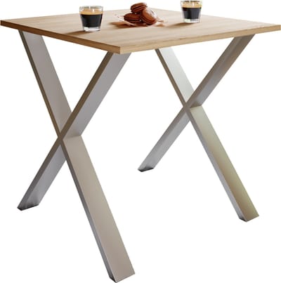 Premium houten eettafel Keukentafel Eettafel Tafel Xona X Zilver
