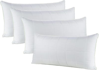 Pillow Set of 4 - 40 x 80 cm - Adjustable Medium Soft for All Sleeping Positions