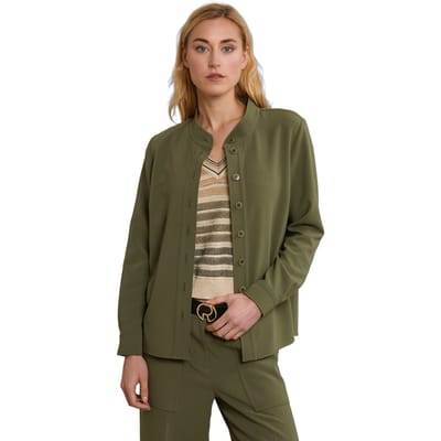River Woods Khaki Buttoned Blouse Long Sleeves Size: 36 | Long-Sleeved Tops Outlet | Dames | Bruin