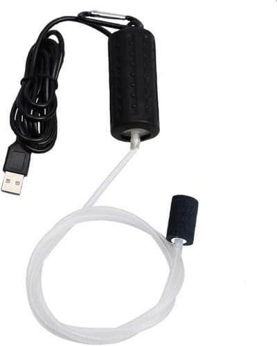 Mini USB Luchtpomp voor Aquarium - Stille en Energiezuinige Zuurstofpomp met Luchtsteen en Siliconen Slang voor Optimale Beluchting