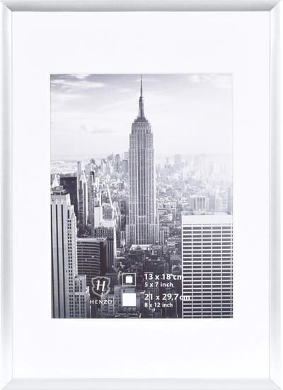 Fotolijst - Henzo - Manhattan - Fotomaat 21x30 cm - Zilver