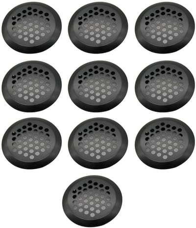 Dailygoods- Ventilatiegat Rond 35 mm - 10 Stuks - Roestvrij Staal - Ventilatierooster - Vochtbestendig - Ademend - Geurbestendig