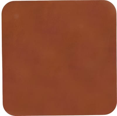 XLBoom Ellis Luxe Placemat Vierkant - 100% Leer - Cognac Bruin - 35 cm