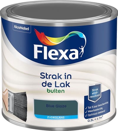 Flexa - Strak In De Lak Buitenlak Zijdeglans - Blue Glaze - Mengverf - 500 Ml