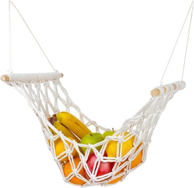 Fruit Hangmat - Groente Net - Keuken Decor - Handgeweven Katoen - 35x45 cm - Natuurlijk