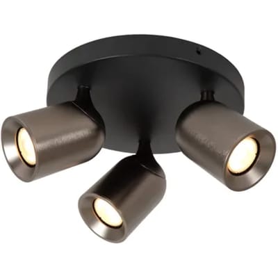 Lucide Opbouwspot Punch - Grijs - 21cm - 3xgu10