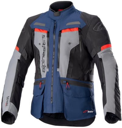 Alpinestars Bogotá Pro Drystar Jas Donker Blauw Zwart Fel Rood - Jas