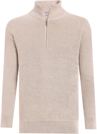 Felix Hardy Pullover Met Halve Rits - 100% Katoen Heren Beige - 2Xl
