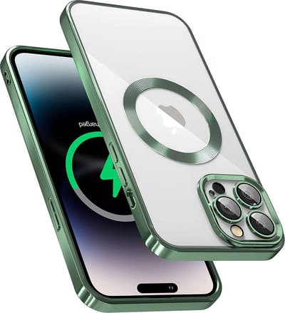 Casemania Hoesje Geschikt voor Apple iPhone 12 Pro - Groen - Siliconen Back Cover Geschikt voor Magsafe