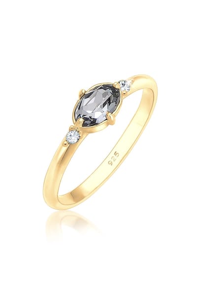 Elli - Ring - Dames eenvoudig elegant met kristallen in 925 sterling zilver - Dames