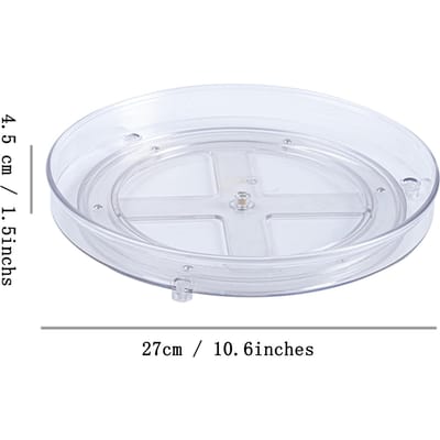 360 Graden Draaibare Kast Draaitafel Organizer Opbergrek Kruidenrek Drank Cosmetica Opbergrek Transparant Voor Keuken Badkamer white