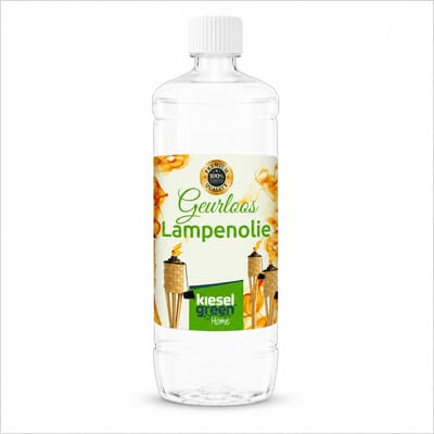 Kieselgreen 1 liter lampenolie, olie voor tuinlampen en fakkels verbranding met minimale rook- en roetvorming