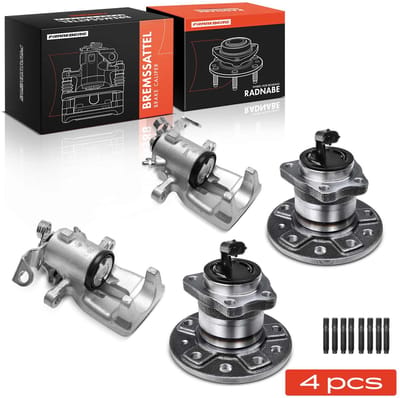 Frankberg 2x remklauw + 2x wiellager achteras links/rechts voor Opel