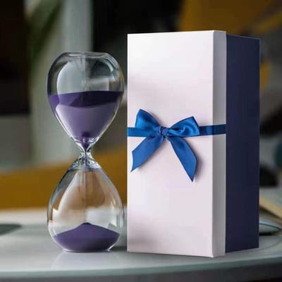 Zandloper - Zandklok Timer - Tijdmanagement - 30 Minuten Indicatie - 8x20 cm - Paars