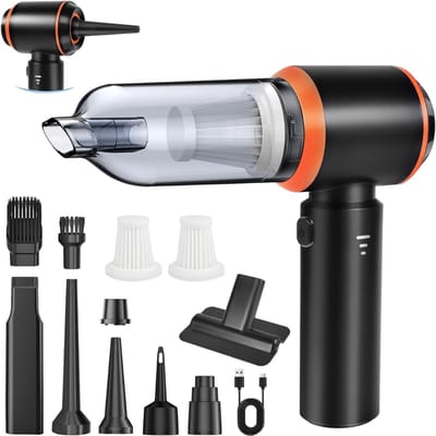 CLVP® Kruimeldief Draadloos - Auto Stofzuiger - Handstofzuiger - Zwart