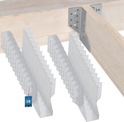 Balkverbinders Set - Houtverbinder Beugels - Houten Constructies - Verzinkt Staal - 50 mm - Zilver