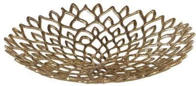 Boltze - Schaal - Bowl - Spiro - Aluminium - Goud - 36x7cm