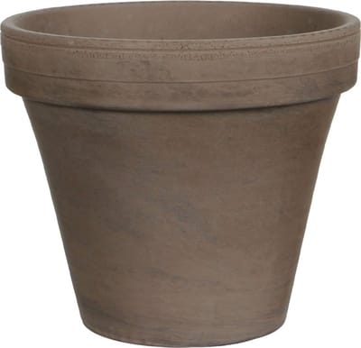 Mica Decorations - bloempot plantenpot standaard / verhoger - zwart - B14 x H16 cm - metaal
