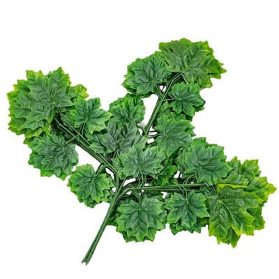 Dailygoods- Bamboe Bladeren 20 Stuks - Kunstplanten voor Binnen - Kunstplant in Pot - Decoratie voor Bruiloften - Flexibele Lange Stam - Kunststof en Zijde