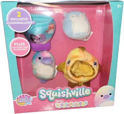 Accessoires Set - Speelgoed Vriendjes - Kinderpret - Thema Vriendelijke Vissen - 10 x 5 x 1.3 cm - Zwart