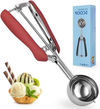 Perfecte ijsschepper in wijnrood - Ideaal voor het serveren van ijs, sorbet en desserts