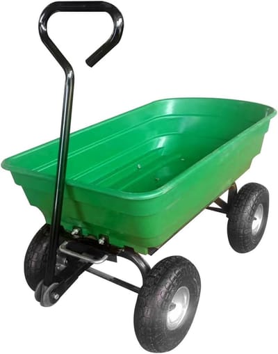 Tuin Wagon - Kiepwagen Kruiwagen - Materialen Vervoeren - Heavy Duty Staal - 94 x 52 cm - Groen