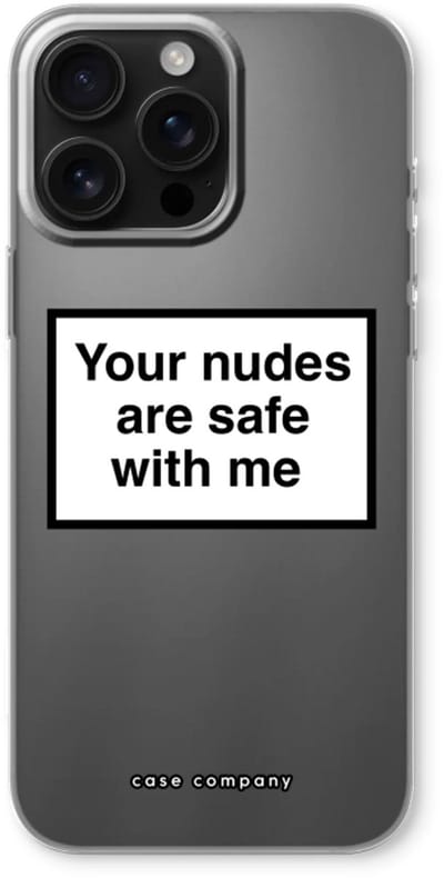 Case Company® - Hoesje geschikt voor iPhone 16 Pro Max hoesje - Safe with me - Soft Cover Telefoonhoesje - Bescherming aan alle Kanten en Schermrand
