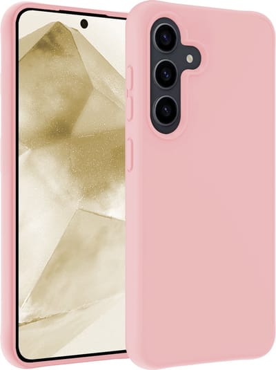 Hoesje - Geschikt voor Samsung Galaxy A55 - Sterk & Shockproof - Hoes Cover - Siliconen Case - Telefoonhoesjes - Lichtroze