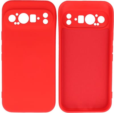 Hoesje Geschikt voor Google Pixel 9 Pro XL - Fashion Telefoonhoesje Backcover - Siliconen Hoesje - Rood