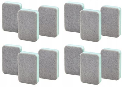 IKEA SVAMPIG Afwasponsjes 12 stuks - Grijsgroen, 7x11cm