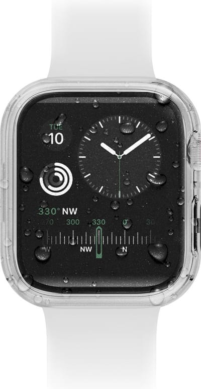 Uniq Nautic Apple Watch Case met Waterproof gehard glazen screenprotector voor de Apple Watch 7-9 / SE - 45 mm - Dove (Clear)