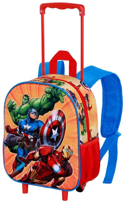 Karactermania - Marvel The Avengers Attack-Kleine 3D Rugzak met Wielen - Trolley Reistas - Rood
