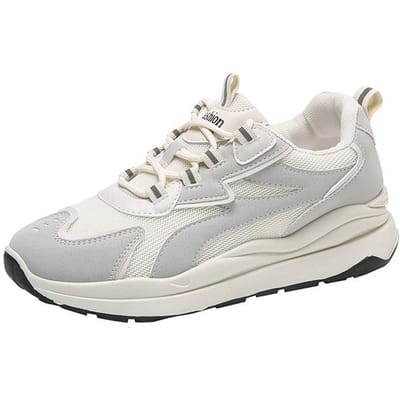 Herfst Nieuwe Forrest Gump Schoenen Retro Sneakers Dames Platform Papa Dames Kleurafstemming Veters Casual Sneakers Dames 40 grijze kleur