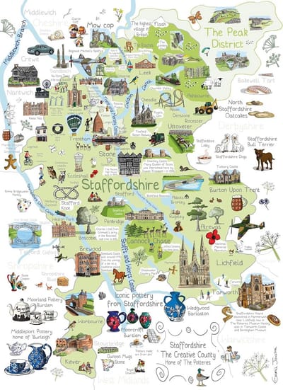 Legpuzzel 1000 Stukjes Staffordshire Thema Puzzel voor Volwassenen