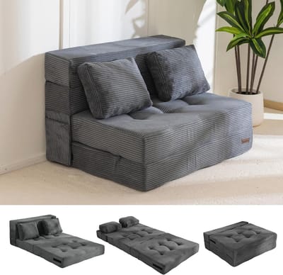 SolidKeus - Vouwbare Foam Sofa Bed met 2 Kussens