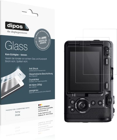 dipos – 2x Pantserfolie geschikt voor Sony FX3A | 9H Screenprotector