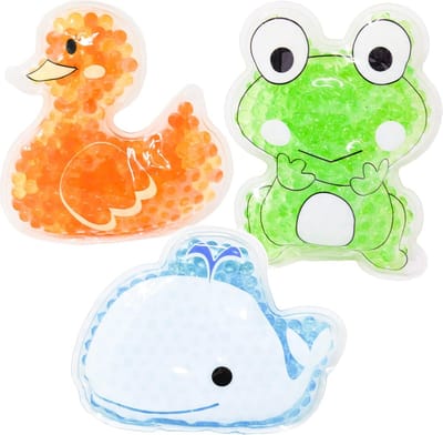 NTB Gelparels - Herbruikbare Hot/Coldpack voor Kinderen - Voordeelset 3 Stuks!! - afmeting +- 12 x 10 cm.