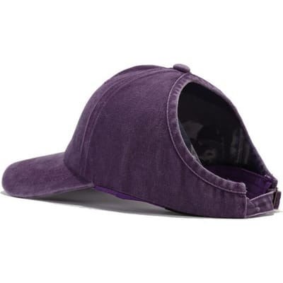 Nieuwe Retro Gewassen Backless Baseballpet Veelzijdige Zomer Buiten Zon Hoed Zon Bescherming Dames Paardenstaart Hoed Voor Dagelijks Gebruik