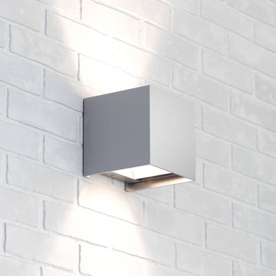 MCJ Zuza 2 wandlamp, aluminiumkleurig, metaal, vier vleugels, 10 cm, G9