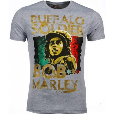 Local Fanatic T-shirt bob marley buffalo soldier print