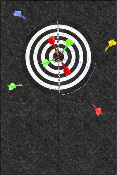 Zelfklevende Beschermmat voor Dartbord: Zwarte Wandbescherming, 60 x 90 cm, Ideaal voor Dartspellen, Wandbedekking en Geluiddemping