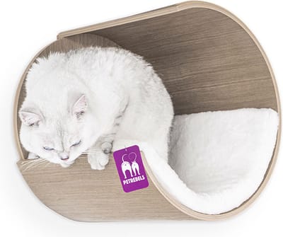 Petrebels Wandmeubel wandmontage Klimmuur Kat - Kattenmuur Moon 40-Old Grey - 40 x 40 x 35 cm