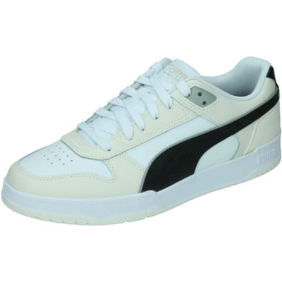PUMA RBD Game Low Unisex Sneakers - PUMA White-PUMA Black-Vapor Gray