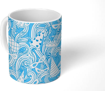 Mok - Koffiemok - Patronen - Carnaval - Masker - Mokken - 350 ML - Beker - Koffiemokken - Theemok