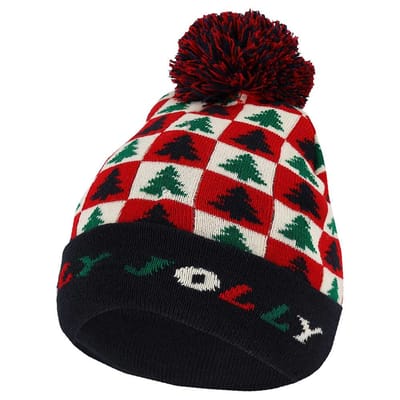 Morethansocks - Kerstmuts met lichtjes - Unisex - One Size - Rood Holy Joly - Kerstmutsen - Kerstmuts met verlichting
