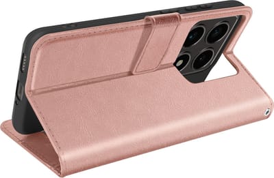 Mayaxess, Etui voor Xiaomi 14T Pro portemonnee met sleutelkoord, Champagneroze