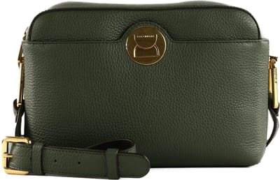 COCCINELLE Leren Schoudertas Liya Crossbody Bag Alga / Noir Donkergroen