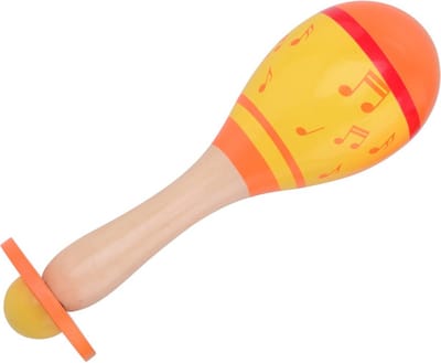 Houten Sambabal Geel - Samba Bal Hout - Baby - Peuter - Speelgoed