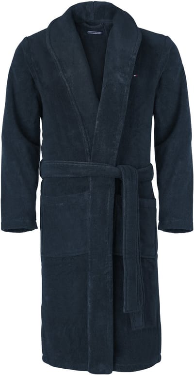 Tommy Hilfiger - Badjas Donkerblauw - Maat M - Regular-fit