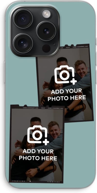 Gepersonaliseerd - Case Company® - Hoesje geschikt voor iPhone 15 Pro hoesje - Polaroid Zwart - Soft Cover Telefoonhoesje - Bescherming aan alle Kanten en Schermrand